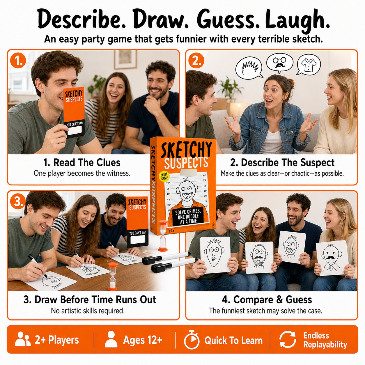 🚨The Funniest Police Sketch Party Game for Family & Friends✏️😂