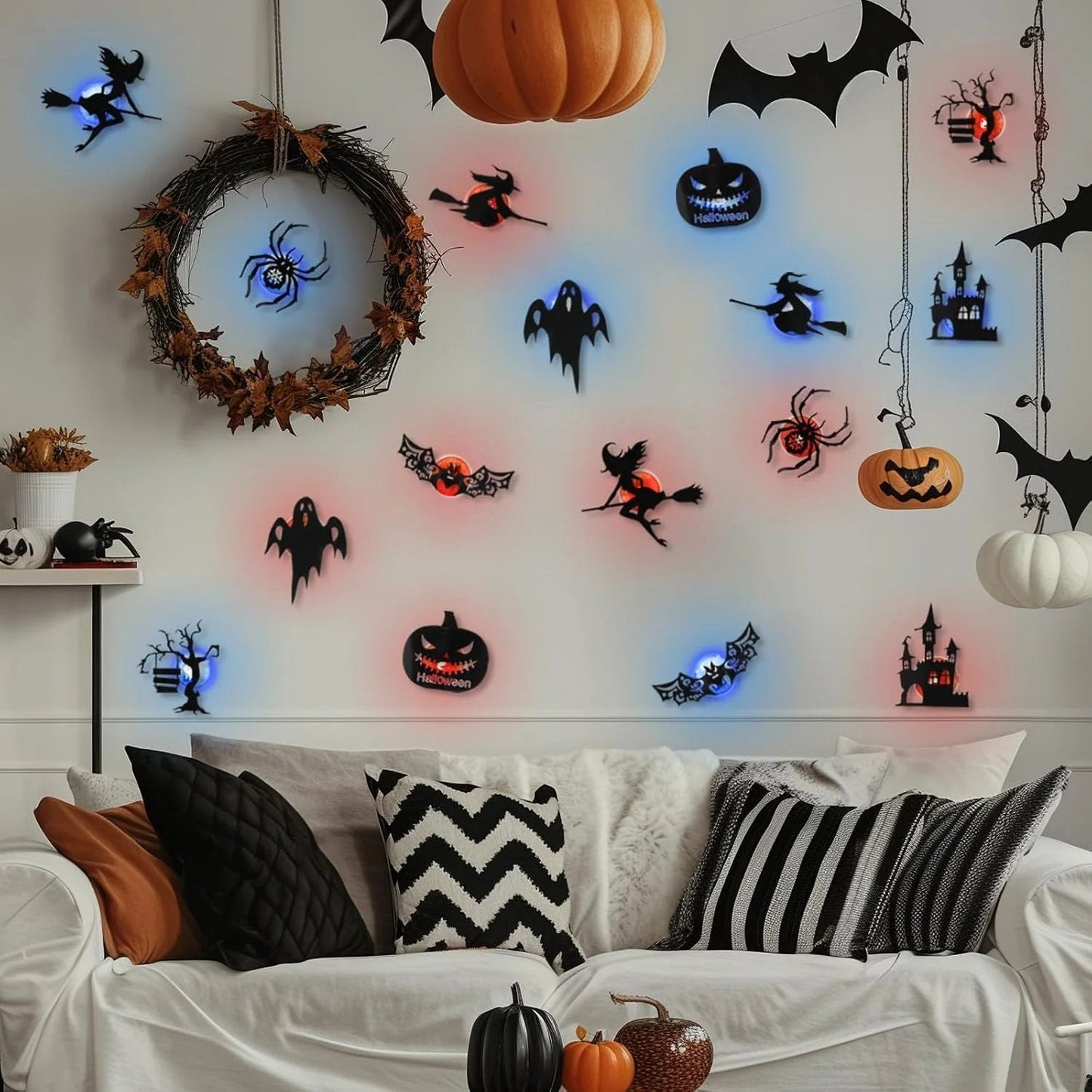 🔥LAST DAY 49% OFF |Set the Spooky Vibe in Seconds with the 8-Pack Glowing Halloween LEDS