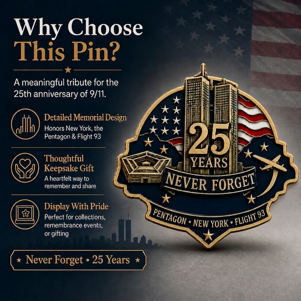 🕯️ 9/11 25th Anniversary Remembrance Pin