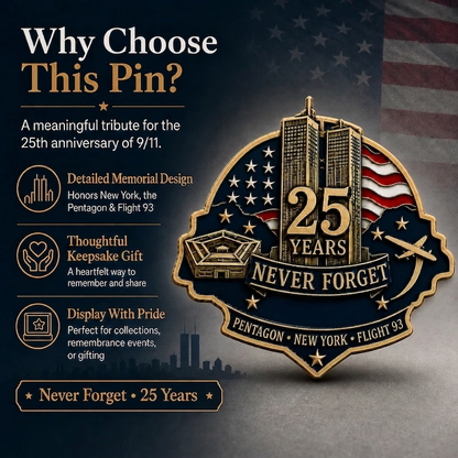 🕯️ 9/11 25th Anniversary Remembrance Pin