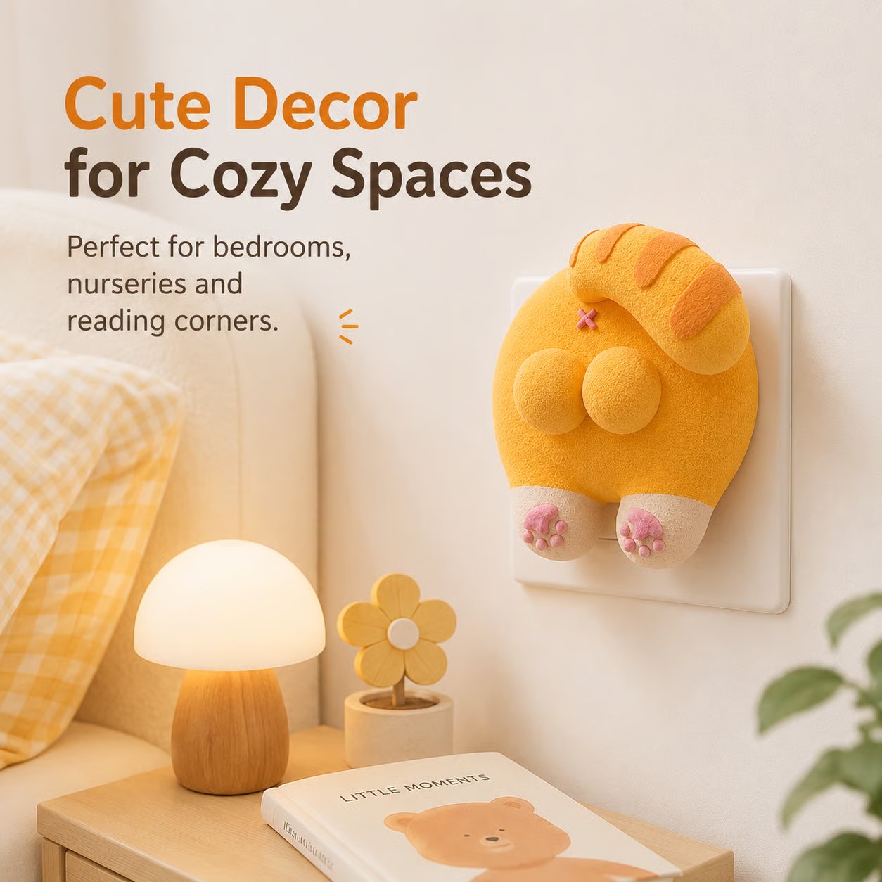 🎉🐱 Funny Cat ButtLight Switch Cover 💡