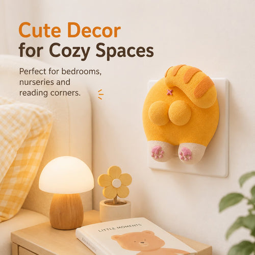 🎉🐱 Funny Cat ButtLight Switch Cover 💡
