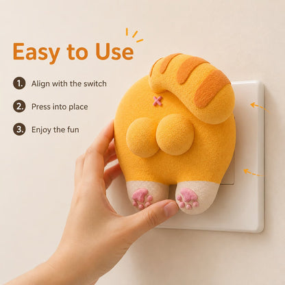 🎉🐱 Funny Cat ButtLight Switch Cover 💡