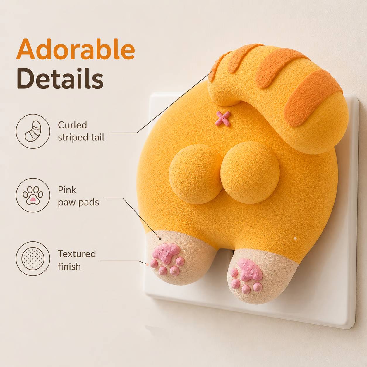 🎉🐱 Funny Cat ButtLight Switch Cover 💡
