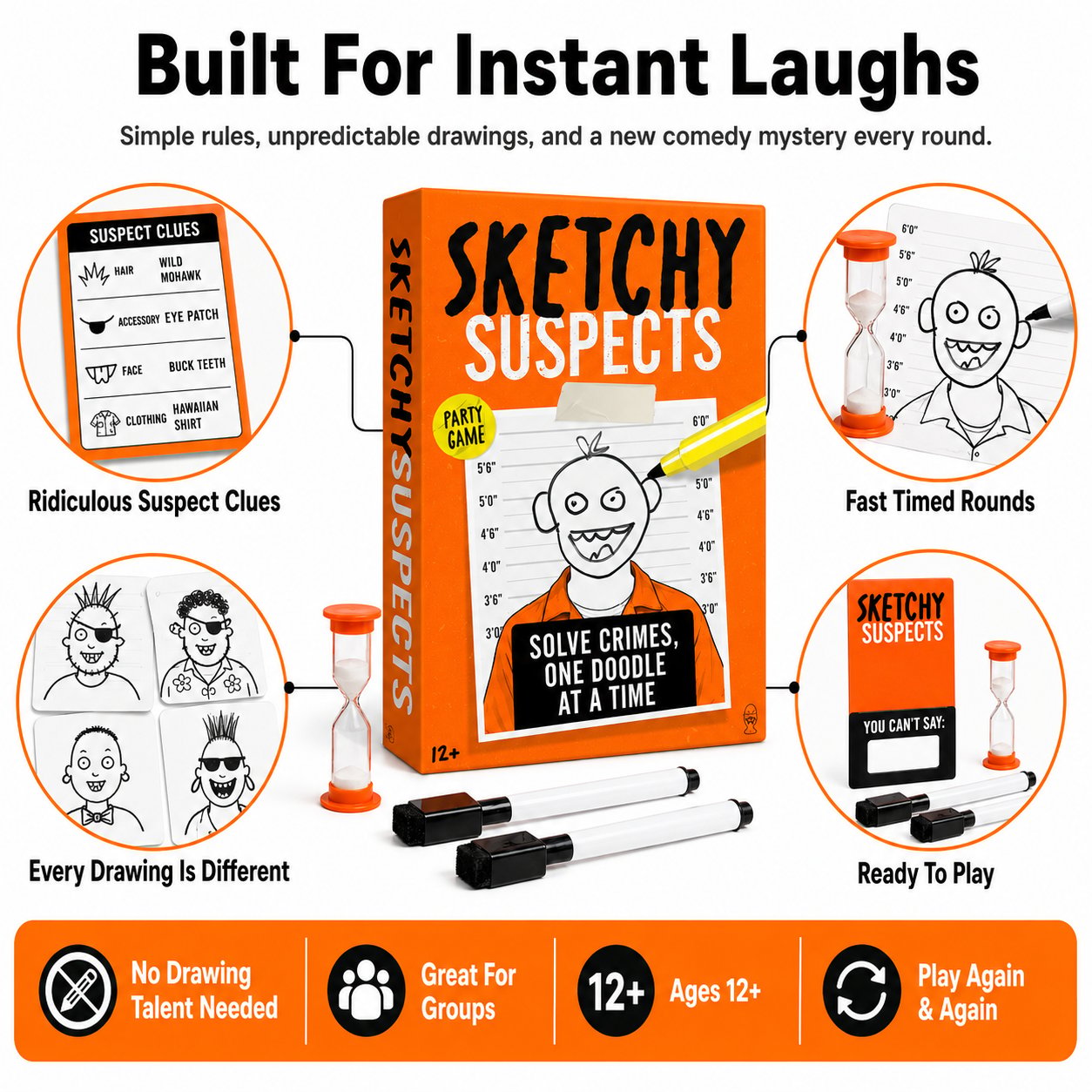 🚨The Funniest Police Sketch Party Game for Family & Friends✏️😂