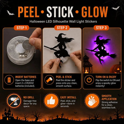 🔥LAST DAY 49% OFF |Set the Spooky Vibe in Seconds with the 8-Pack Glowing Halloween LEDS
