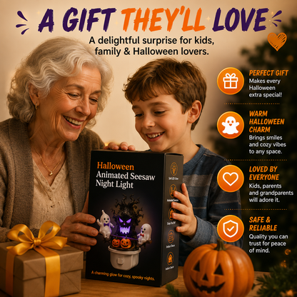 🔥LAST DAY 50% OFF🎃👻Animated Seesaw Ghost Plug In LED Night Light